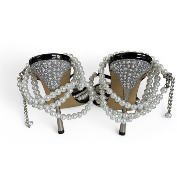 MACH & MACH Diamond of Elizabeth Imitation Pearl Pointed Toe Pump EU 40 $1130 - Picture 5 of 13
